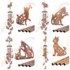 Copper Bells Cat Wind Chimes DIY Garden Decor Unique Metal Wind Chimes  Outdoor