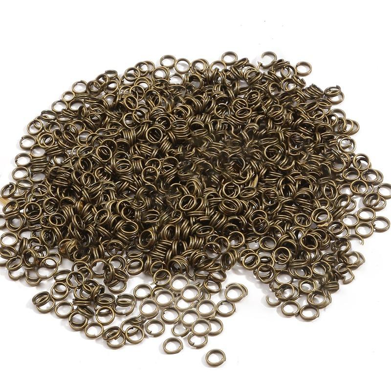 5/6/8/10mm 200-500pcs/bag Popular Iron Double Connecting Loops Rings For Jewelry Making DIY Accessories Split Jump Open Connectors Jewelry Accessory
