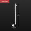Stainless Steel Long Handle Ounce Spoon with Hook for Soup, Milk Tea, and Porridge