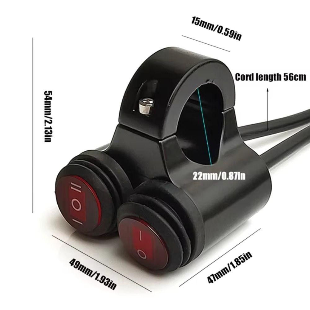 DC12V Кнопка переключателя на руле Водонепроницаемый переключатель включения/выключения фары Противотуманная фара
