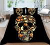 Bedding Set 3D Skull Printing Bedding Set Bedclothes Bed Three Piece Comfortable Pillowcase Polyester Quilt Cover