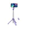 Trépied Selfie Stick - CELLY - CLICKSFSTICKVL - Violet - Télécommande Incluse - Compatible Smartphones