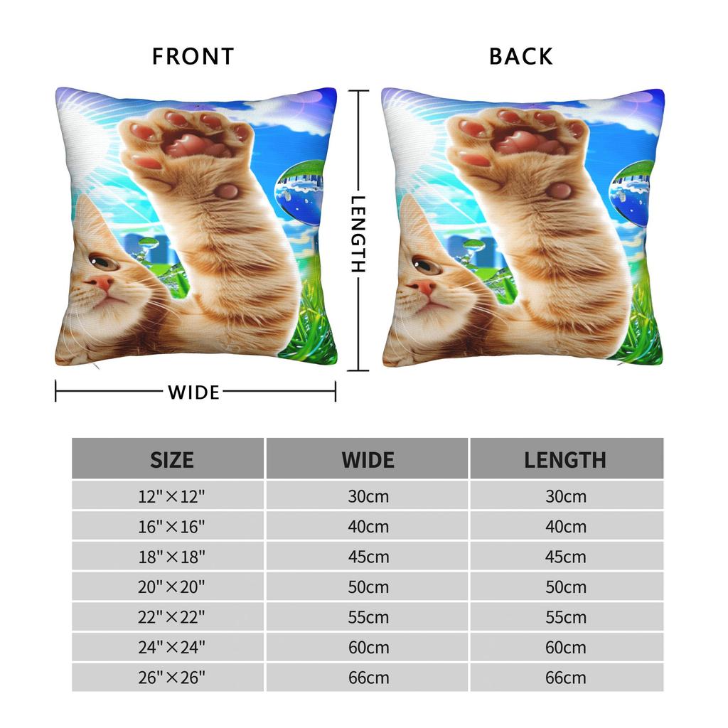 Наволочка с принтом кота в стиле Frutiger Aero Наволочка для стула, дивана, домашнего декора, современные наволочки