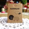 100pcs Handmade Kraft Paper Hanging Tags Sewing Machine Love Handmade Gift Packaging Baking Hanging Tags with Hemp Rope