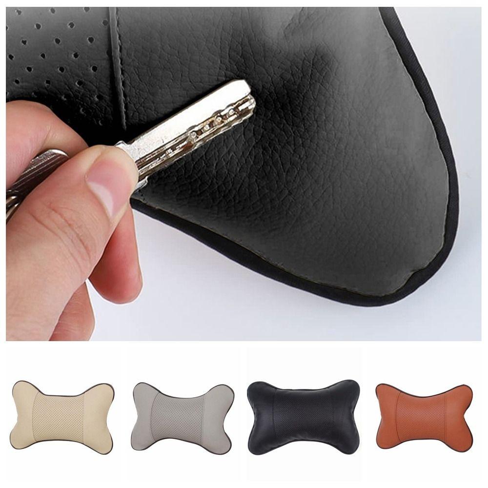 Comfortable Auto Seat Head Neck Rest Cushion PU Leather Headrest Pillow Pad Car Decoration
