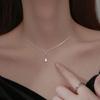 925 Sterling Silver Water Drop Pendnet Necklaces for Women Girls Clavicle Chain Accessories Jewelry Dz785
