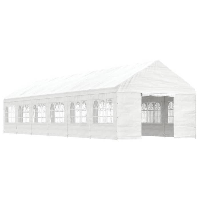 VidaXL Belvedere with White Roof 13.38x4.08x3.22 M Polyethylene, Party Tent, Marquee, Awning Shelter, Pavilion, Tent 3155490