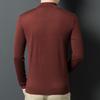 Yiliteng Men's Merino Wool Blend Half-High Collar Knitted Sweater