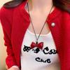 Jewelry Personalized Gifts Heart Pendant Sweater Chain Casual Necklace  For Women Girls
