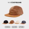 Corduroy Flat-Top Baseball Cap With Suede Soft Crown Breathable Sun Protection Hat Men Women