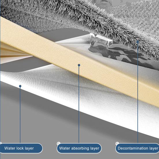 1 Set Mop Set with 6 Microfiber Pads 360 Degree Rotation Large