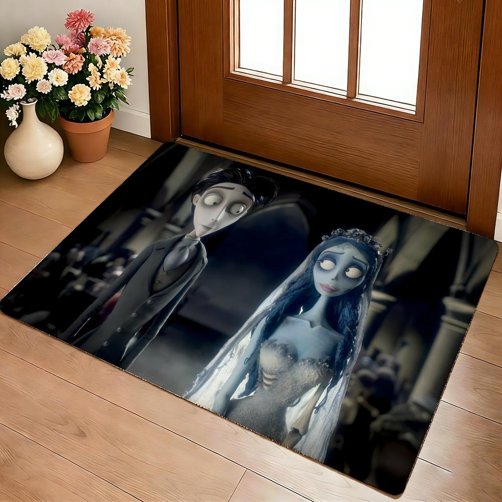 C-Corpse Bride Cartoon Floor Mat Cozy Flannel Soft Thick Non-Slip Mat For Living Room Bedroom Kitchen Decor Rugs