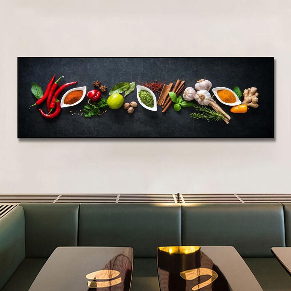 Grains, Spices, Pepper, Posters and Prints, Decoration for the Kitchen, Modern Canvas Painting, Wall Art Paintings for the Living Room, No Frames