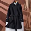Womens Double-Sided Wool Cape Coat 2026 Winter Short Loose Fit Stylish Office Wear