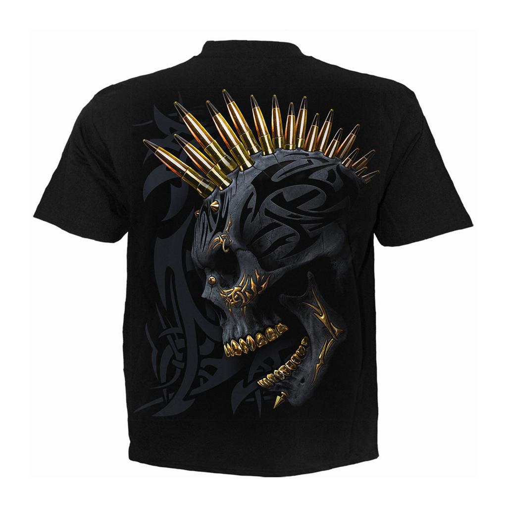 Spiral Direct Unisex Adult Black Gold Back Print T-Shirt
