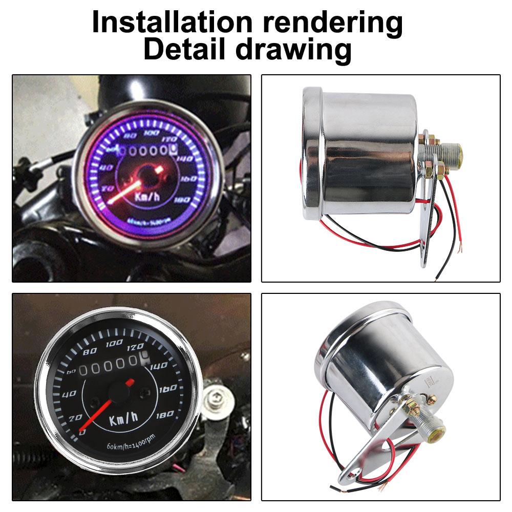 Автомобильный универсальный тахометр Модифицированный одометр Машинный Мотоциклетный модификационный прибор со светодиодной подсветкой Мото аксессуар