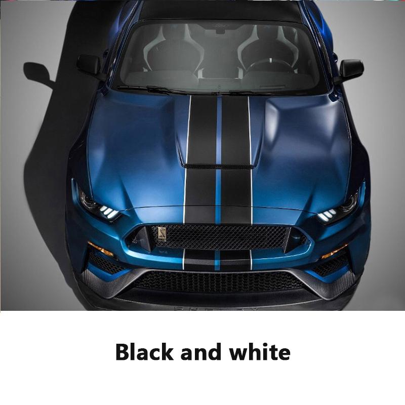 Для Ford Mustang 15-20 узор из углеродного волокна, полный кузов, гирлянда, декоративная наклейка, капот двигателя