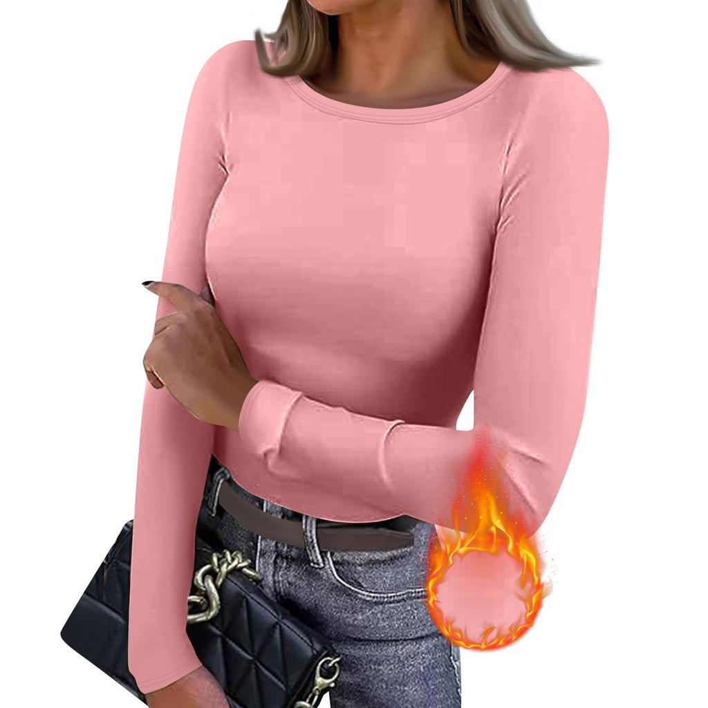 Женская осенне-зимняя футболка с зауженным низом, модный повседневный однотонный свитер с V-образным вырезом и длинными рукавами