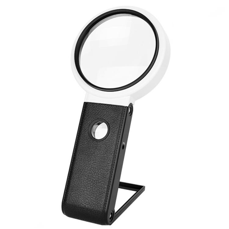 Factory Cheap 110mm 3.5X / 25X LED Folding Desktop Magnifying Glass For Reading Antique Jewelry Identification