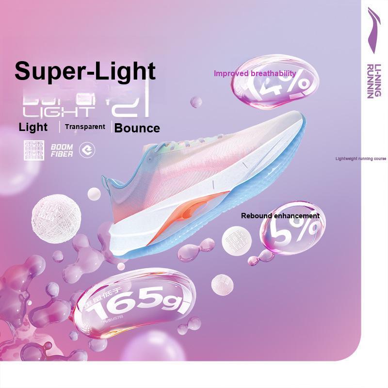 Li-Ning Ultra Light 21 High Resilience Cushioning Lightweight Shock Absorption Non-Slip Wear-Resistant Breathable Low-Top Running Shoes ARBU002-1