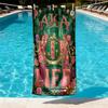 Alpha Kappa Alpha Print Beach Towel Design, Soft, Lightweight. for Home Bathroom, Spa, Pool, Yoga, Surfing, Camping, Gift for Family, Friend