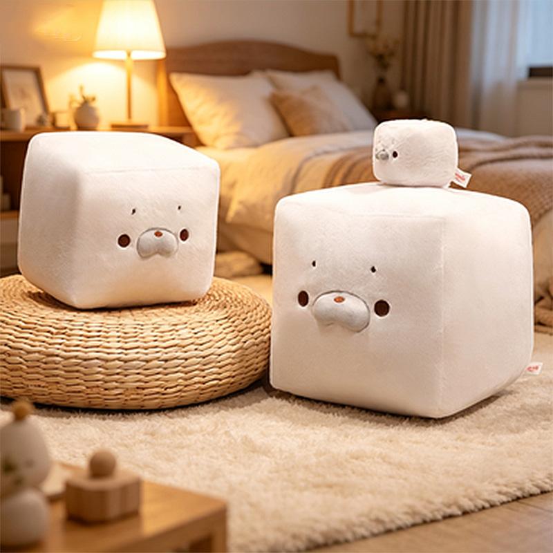 Block Of Tofu Seal Plush Toy Home Decoration High-quality Comfortable Children's Birthday Gift For Couple Bag Pendant Keychain