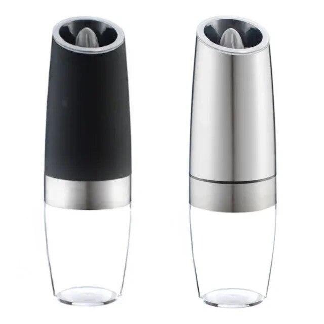 Гравитационные электрические мельницы для соли и перца из нержавеющей стали, автоматическая мельница для трав и специй, регулируемая грубость, наборы кухонных гаджетов