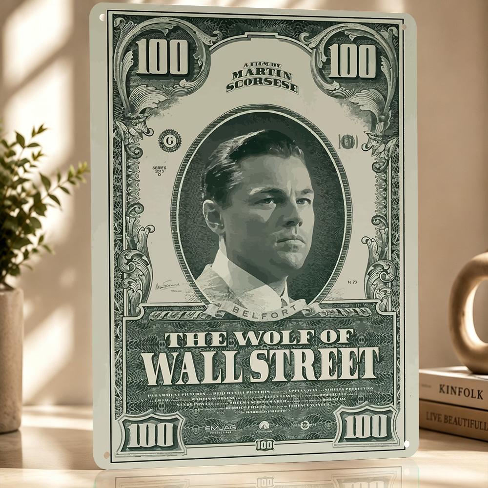 The Wolf of Wall Street Metal Poster Perfect Gift for Fans Lovers Personalized Wall Art Metal Sign for Modern Home Decoration