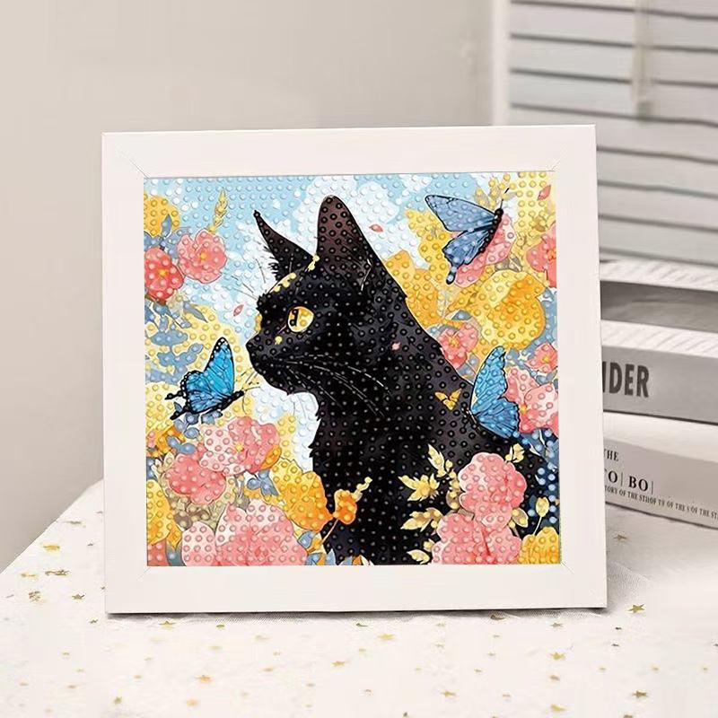 Высококачественная Алмазная Мозаика DIY Ван Гог Звездная Ночь Кошка Креативная Ручная Работа Игрушка Настольное Украшение Алмазная Мозаика С Рамкой