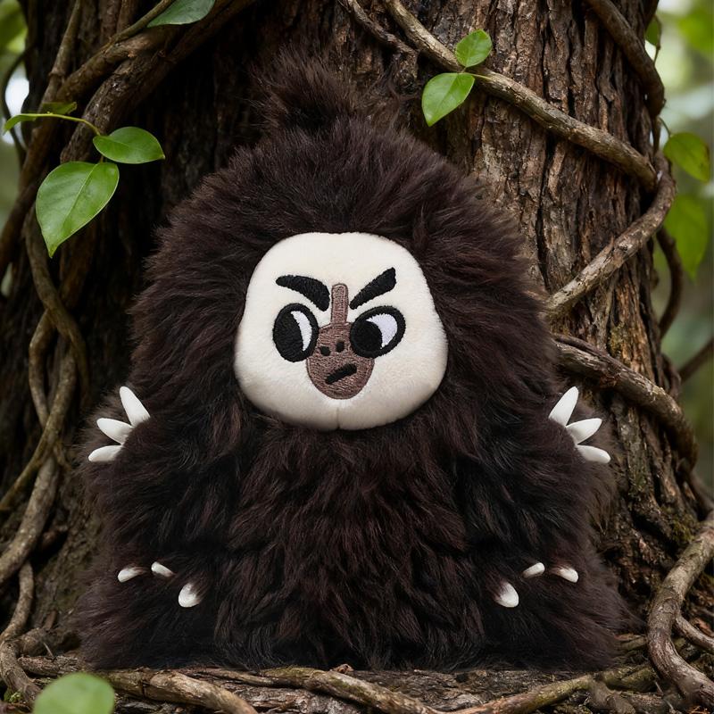 Kawaii White-faced Saki Plush Toys Interesting Animal Dolls Exquisite Desktop Ornaments Fluffy Decorative Dolls Birthday Present