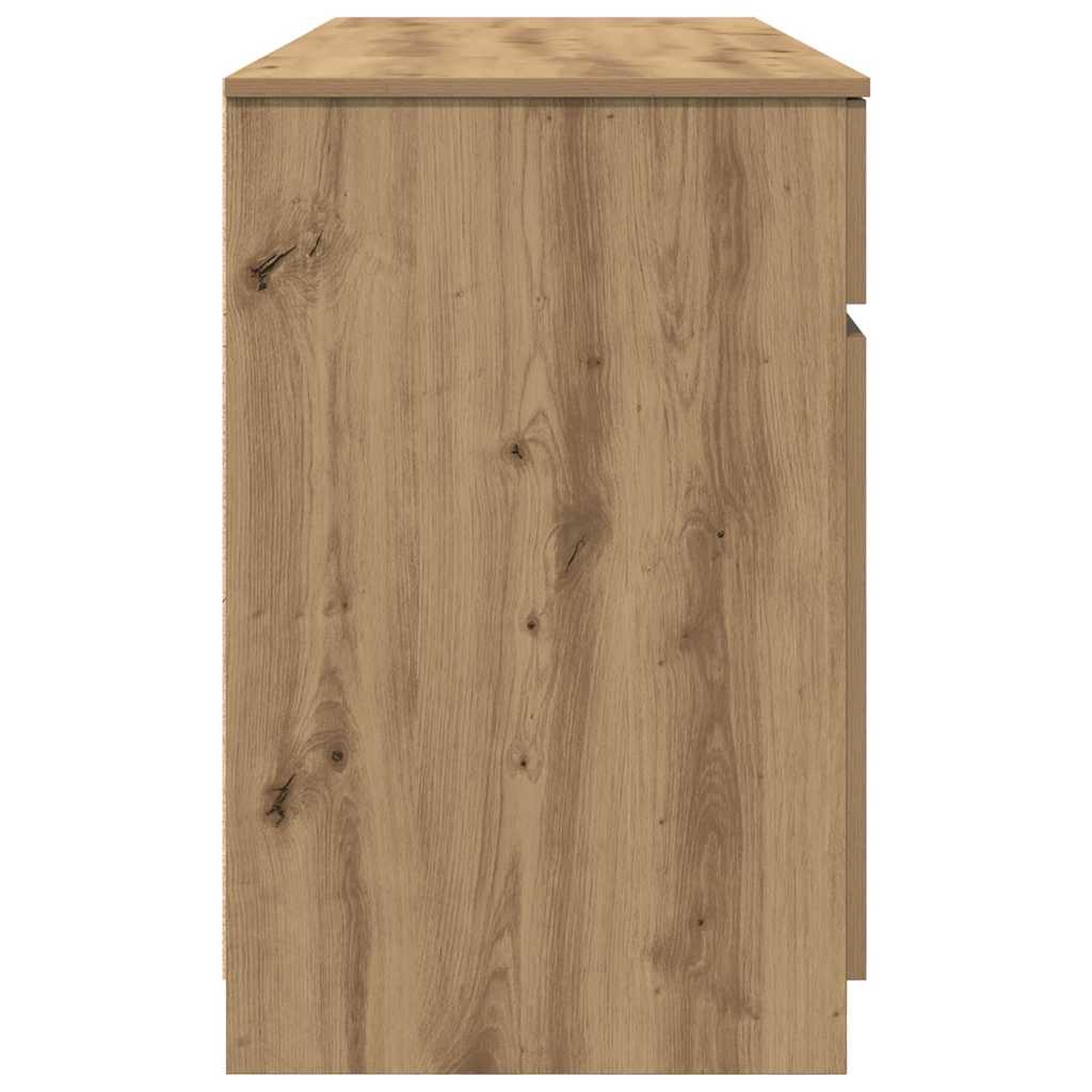 Artisan Oak Writing Desk 140 x 49 x 76 cm Wood Based Material