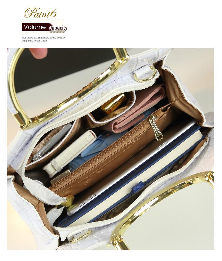 2025 Новая Мода Женская Сумка с Крокодиловым Узором - Мягкая Кожа, Большая Вместимость, Кроссбоди для Женщин Среднего Возраста