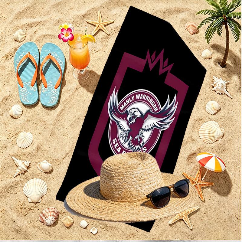Пляжное полотенце с принтом Manly Warringah Sea Eagles, Универсальное легкое впитывающее пляжное полотенце для бассейна, серфинга, йоги, ванной комнаты, Идеальный подарок на день рождения или праздник