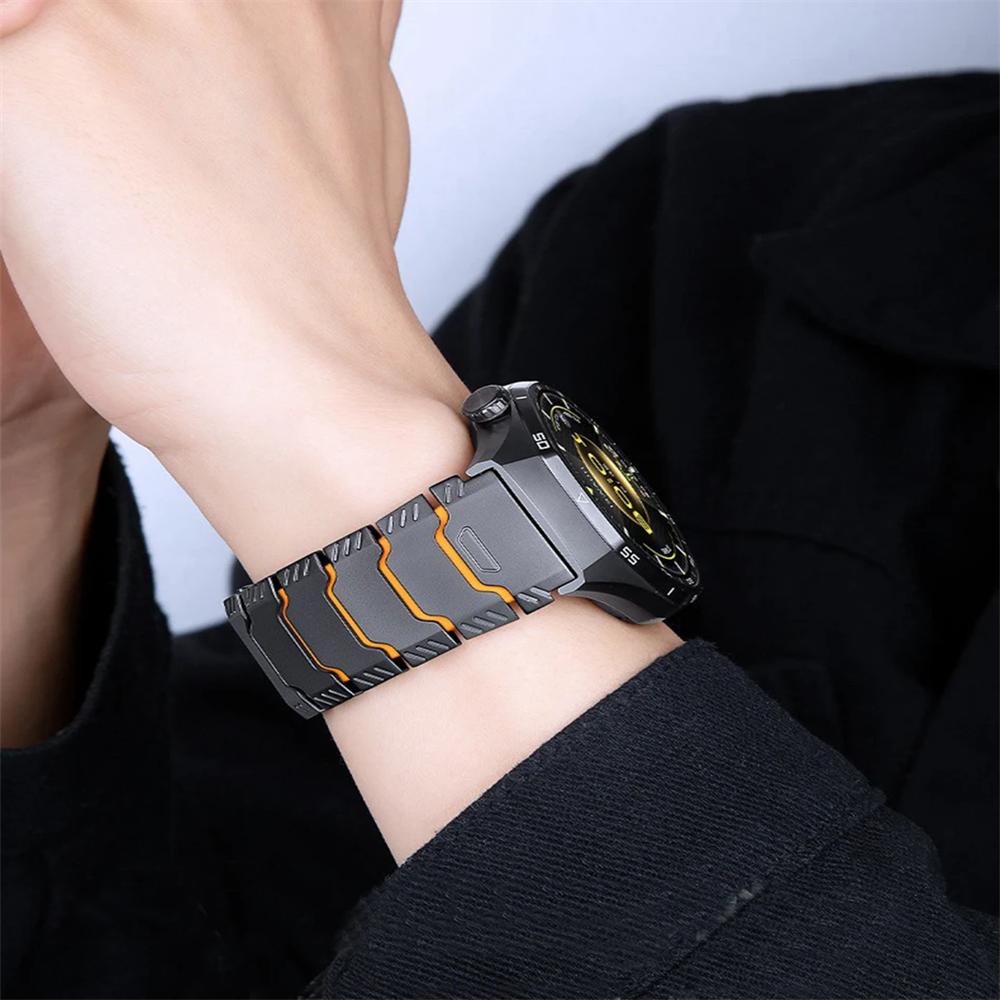 22-мм универсальный титаново-силиконовый магнитный ремешок для Huawei Watch GT6/5/4 Pro Ремешок для часов Xiaomi GTR 3/4/Pro/Haylou