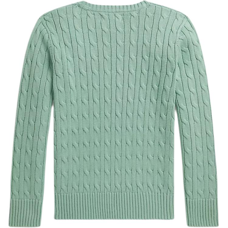 Polo Ralph Lauren Хлопковый свитер с круглым вырезом и косами Детский свитер 323702674-505