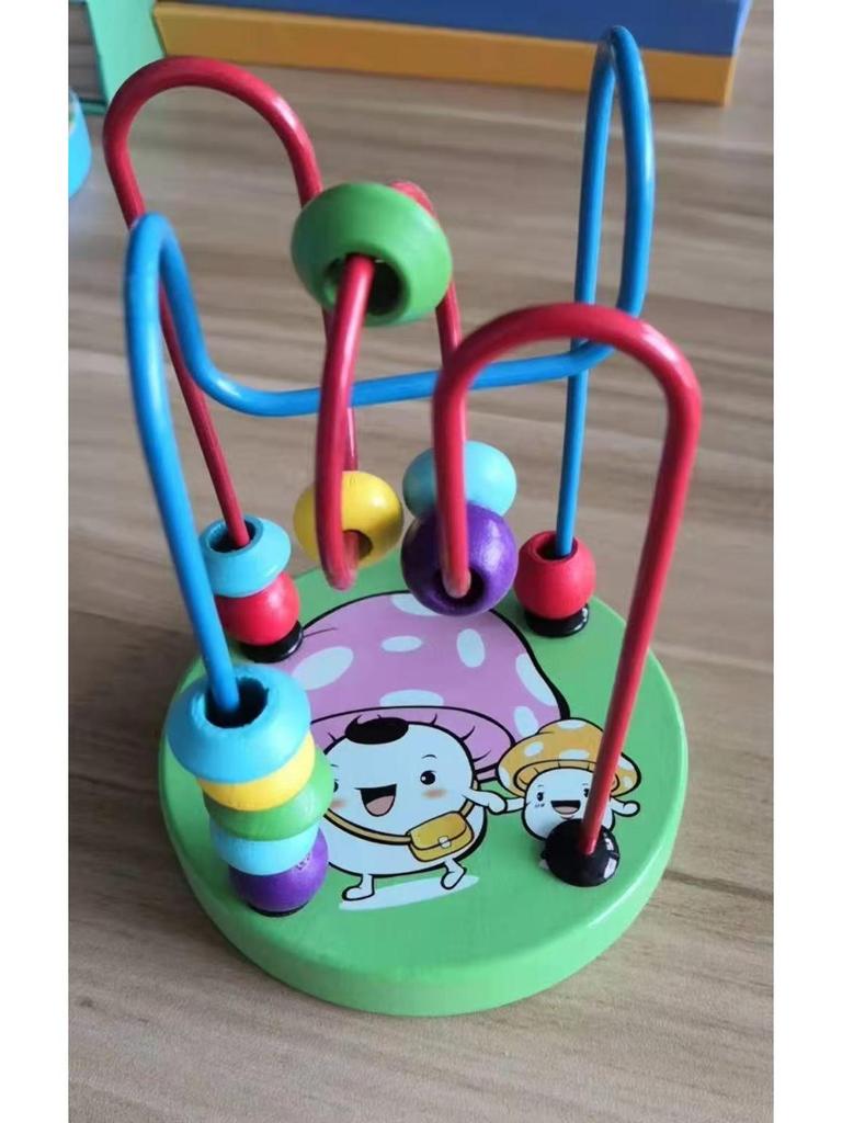 Children's Cartoon Wisdom Wooden Building Blocks Educational Toy Set