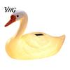 Solar Yard Decor for Walkways Floating Swan Garden Statue with Warm LED Lights, Waterproof Outdoor Pond Decorative Resin Statues Ponds Backyard Patio