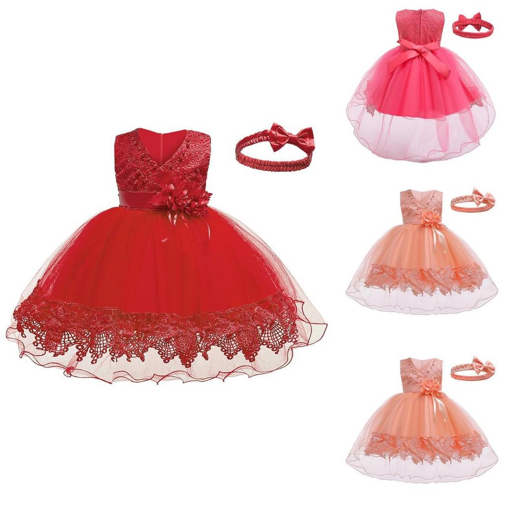 Baby Girl Princess Dress With Pearls And Lace For Spring Summer Autumn Winter