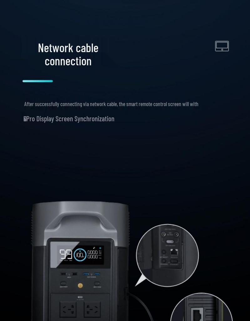 Портативная электростанция EcoFlow Outdoor Power Station Pro: Адаптер быстрой зарядки и умный пульт