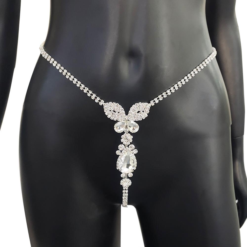 Shinny Stonefans Bikini Cute Kawaii Rhinestone Butterfly Panties Sexy  New Bling Crystal Belly Wholesale Body Chains for Women Jewelry