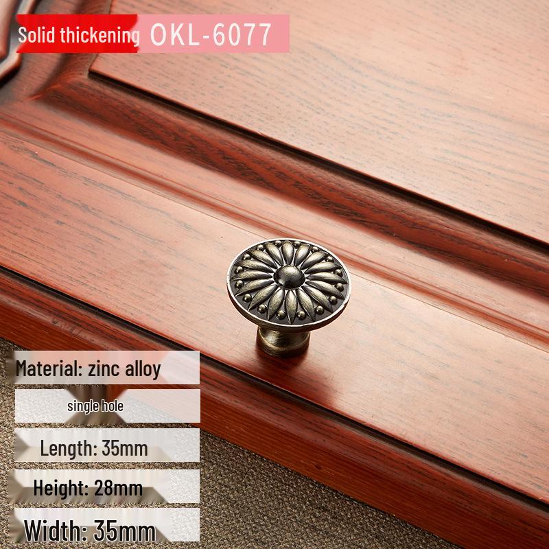 Классические европейские антикварные медные ручки для кухонных шкафов и гардеробов в зеленом и красном цвете