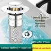 Universal Anti-Clog Leakproof Pop-Up Washbasin Drain Stopper with Odor-Proof Filter