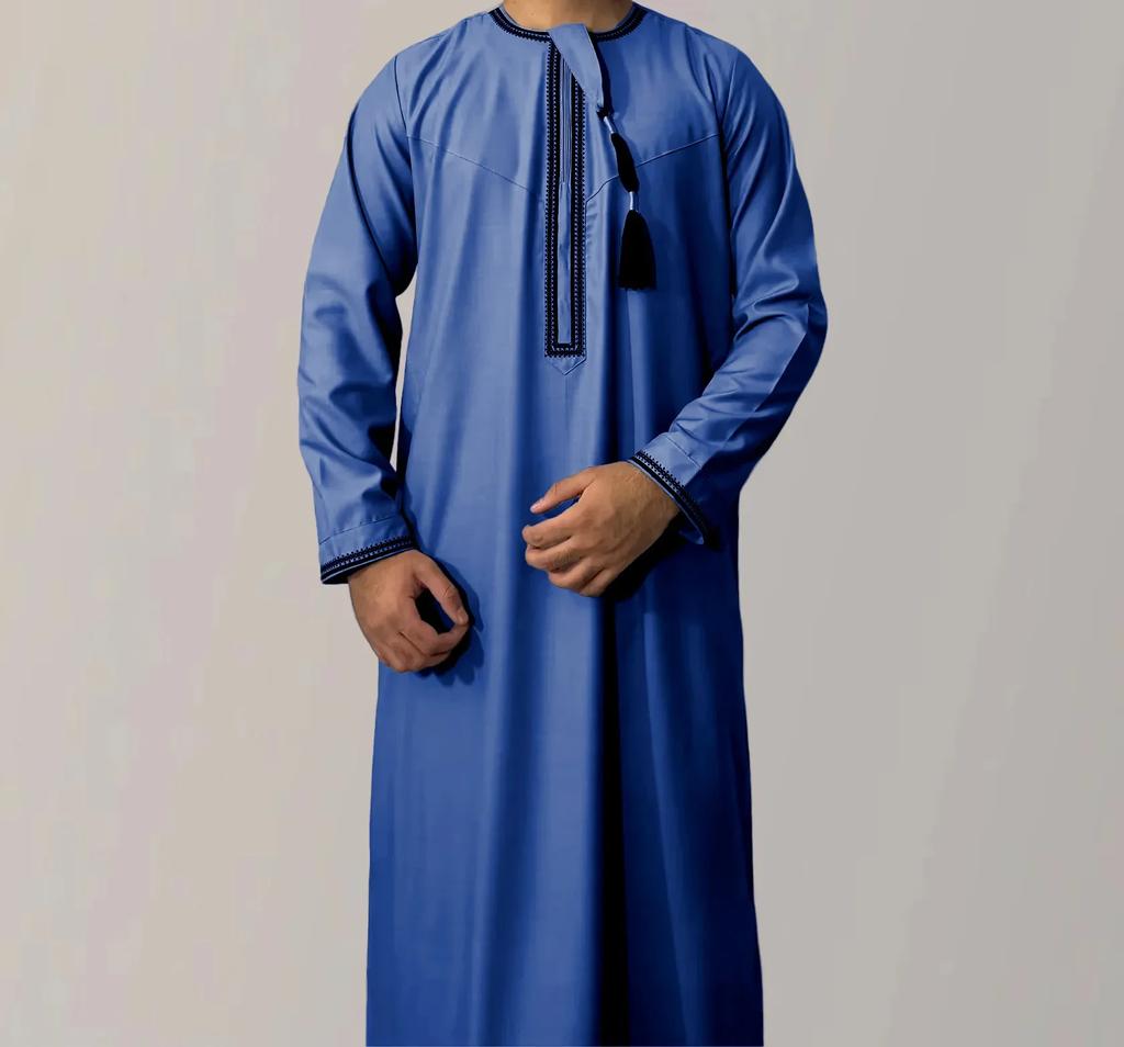 Long Men's Sweatshirt Simple Arabian Style Cross-border Middle East Muslim Long Vest Fashion Outwear