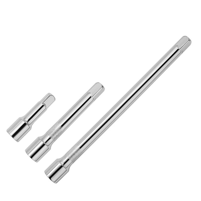 Anti Slip Socket Ratchet Wrench Extension Bar Set 1/2" 75/125/250mm 3PCS Effortless Operations Time Saving