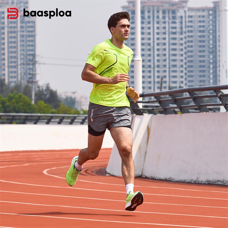 BAASPLOA Мужские кроссовки Carbon Plate мужские легкие амортизирующие нескользящие сетчатые дышащие кроссовки для бега на открытом воздухе брендовые мужские профессиональные кроссовки