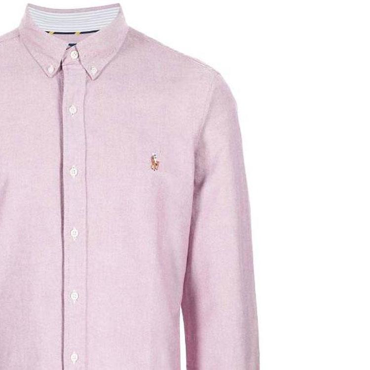 Polo Ralph Lauren однобортная рубашка однотонного цвета мужские рубашки розовые 710852660001001