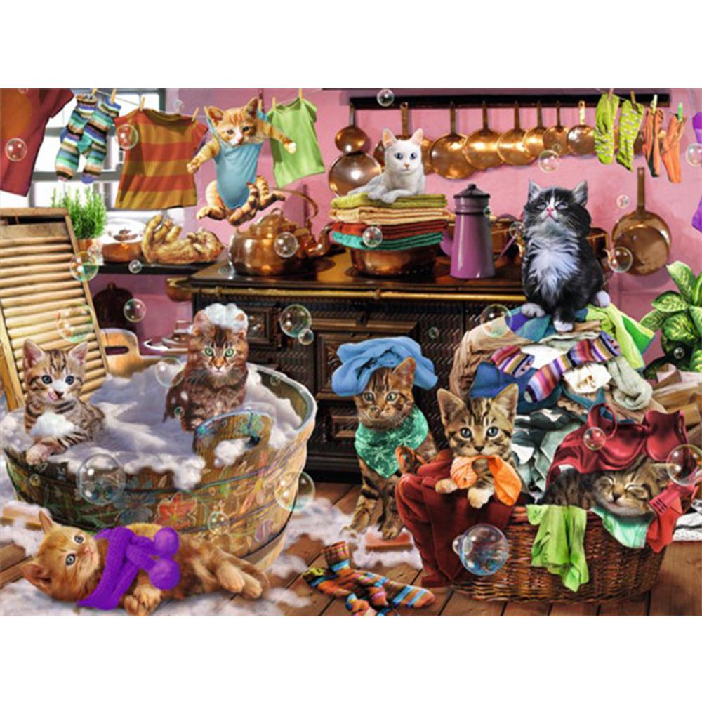 Полный квадратный дрель Алмазная вышивка кошка Кухня Книги по искусству горный хрусталь ремесленная алмазная живопись животное рукоделие домашний декор