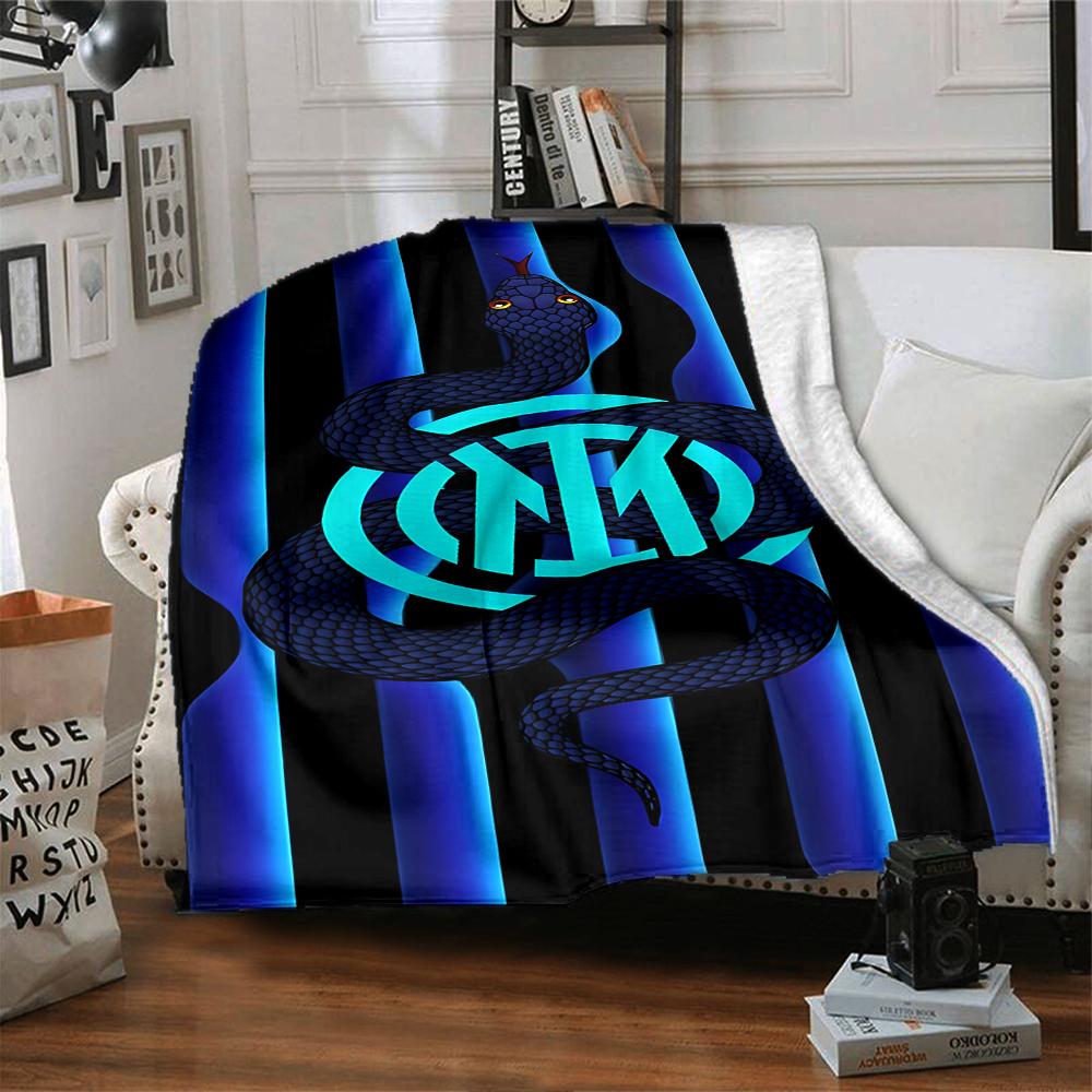Snake Inter Milan Logo Blankets Flannel Printed Breathable Warm Throw Blanket for Home Office Bedspreads 0708a92