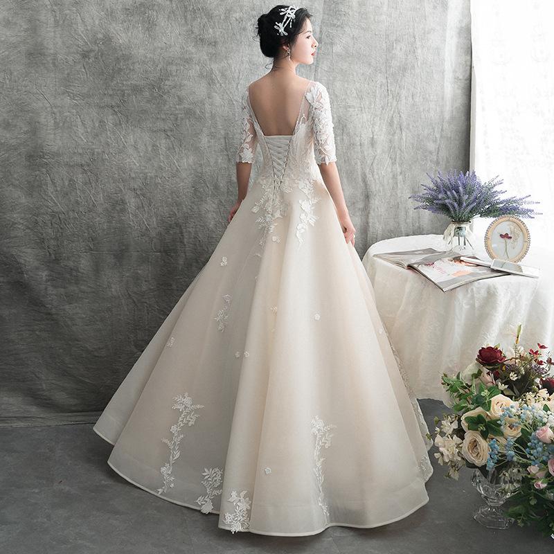 The Main Wedding Dress Winter New Bride Simple and Light Forest Super Fairy Dream Dress Slim and Slim Girl Small