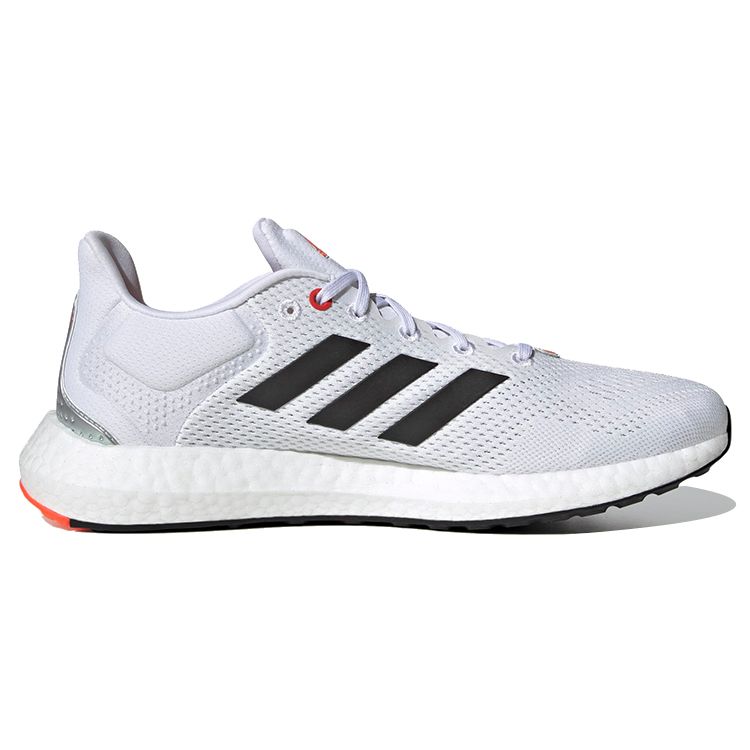 Adidas PureBoost 21 White Solar Red Кроссовки унисекс Cloud-White Core-Black GY5099